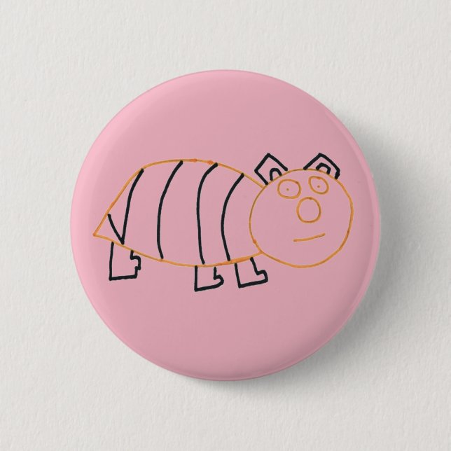 Bee Bear Standard, 5.7 cm (2.25") Round Badge (Front)