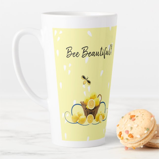 Bee Beautiful Latte Mug (In Situ)