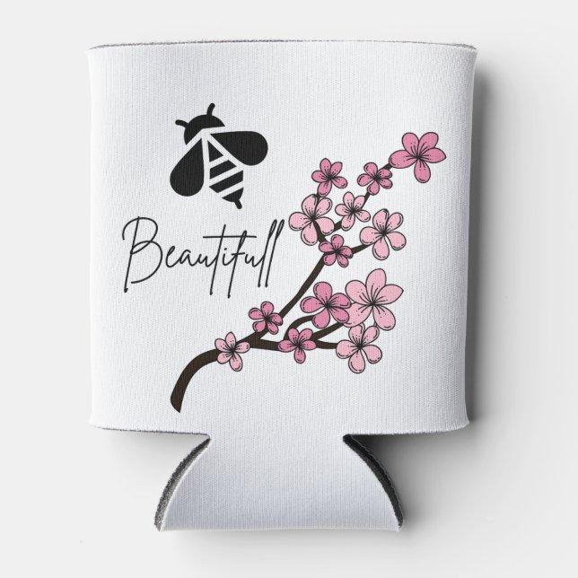 bee beautifull can cooler (Front)