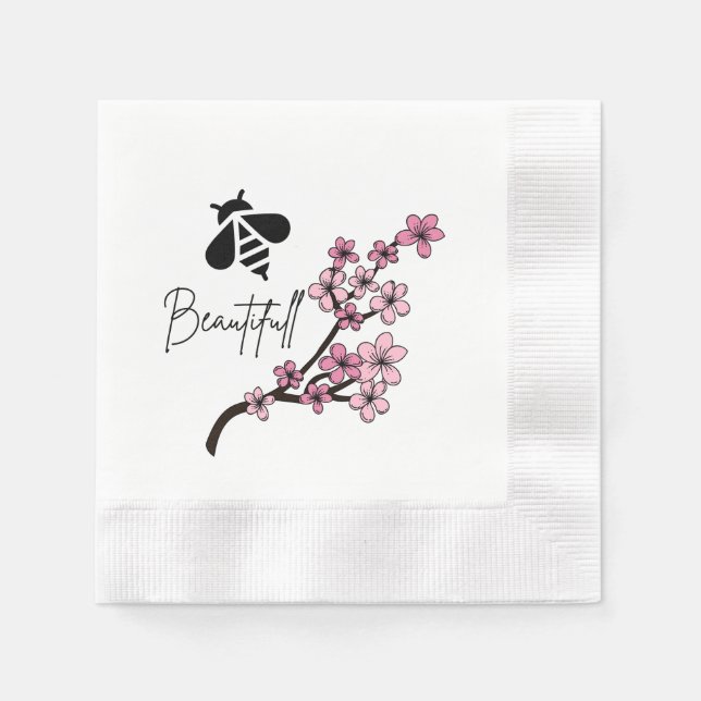 bee beautifull napkin (Front)