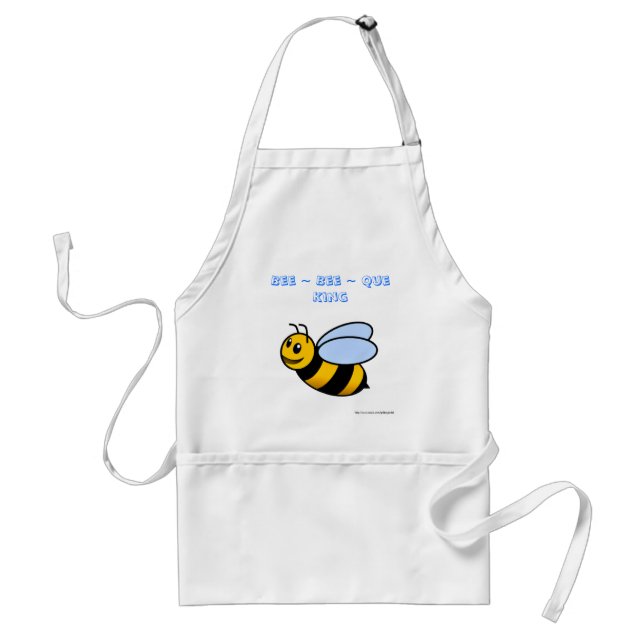 bee bee que king cooking barbecue father dad's standard apron (Front)