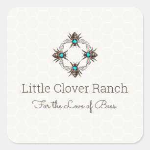 Bee Beekeeper  Honeycomb Jar Label