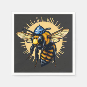 Bee Beekeeping Hanukkah Jewish Kippah Napkin