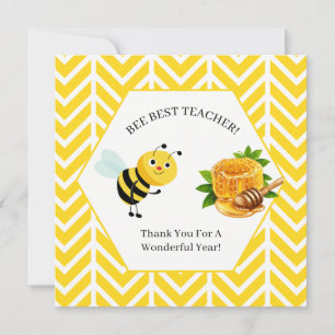 Bee Best Teacher Classroom Invitation Cute Honey