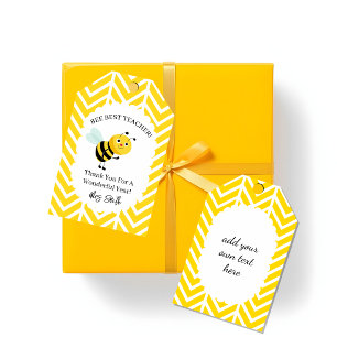 Bee Best Teacher Gift Tags   Cute Honey Bee Class