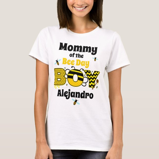  Bee Birthday Boy Mummy T-Shirt (Front)