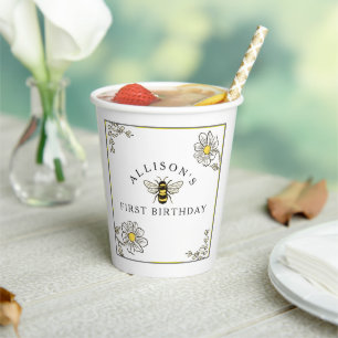 Bee Birthday Bumble Bee PartyPaper Cups