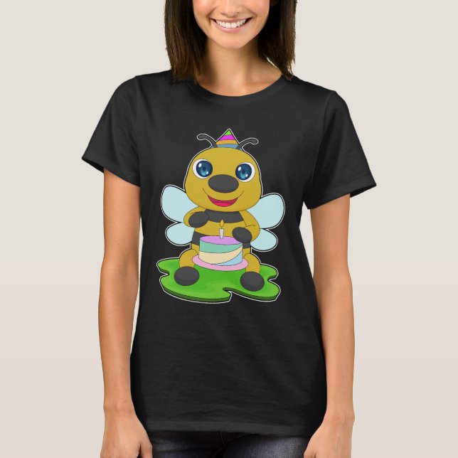 Bee Birthday Cake T-Shirt (Front)