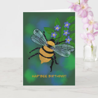 Bee Birthday Folded Greeting Card