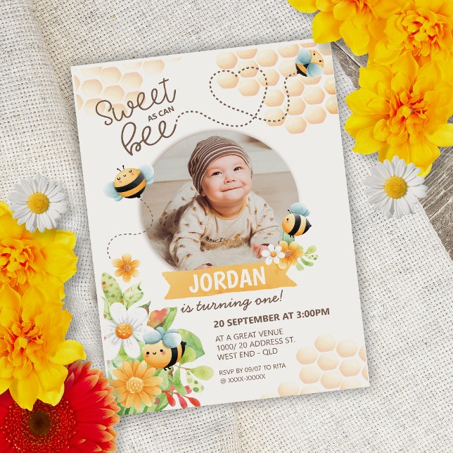 Bee Birthday Invitation (Creator Uploaded)