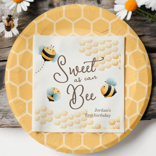 Bee Birthday Invitation Napkin