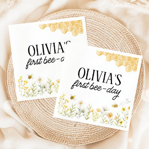 Bee Birthday Napkins