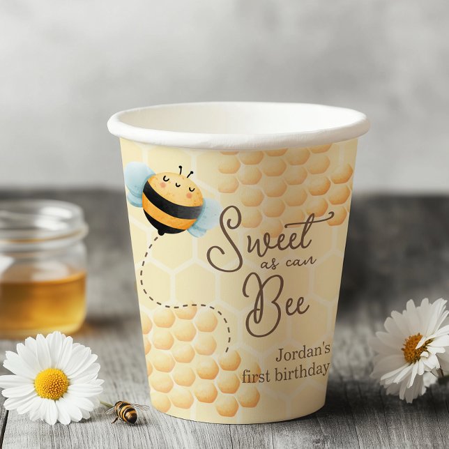 Bee Birthday  Paper Cups (Creator Uploaded)