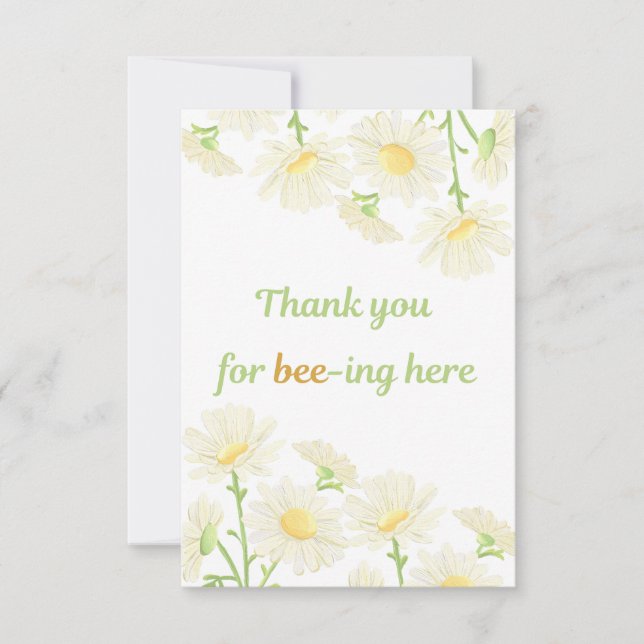 Bee Birthday Thank You Card (Front)