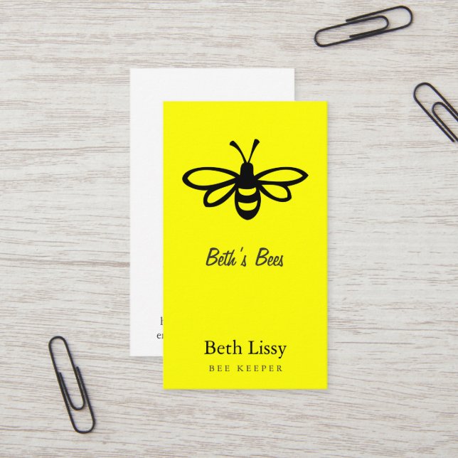 Bee [black] business card (Front/Back In Situ)