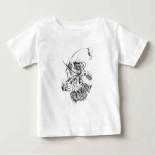 Bee Black White Abstract Tribal Tattoo Art Baby T-Shirt