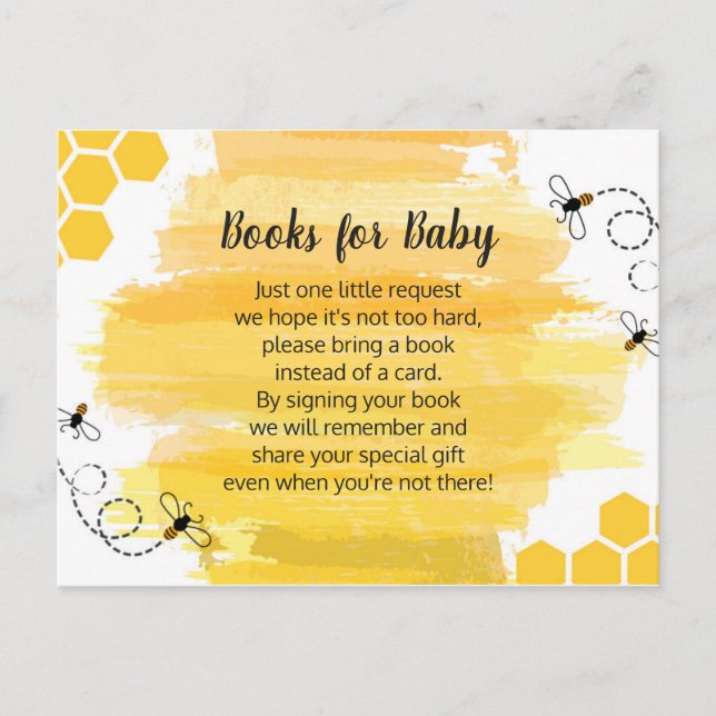 Bee Books For Baby Enclosure Card (Front)