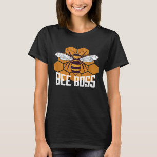 Bee Boss Beekeeper Beekeeping Honey Bee Graphic T-Shirt