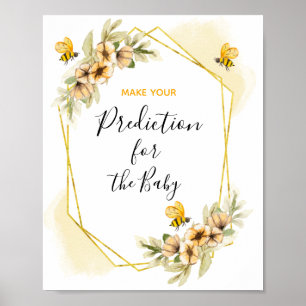 Bee Botanical Floral Predictions for baby Poster