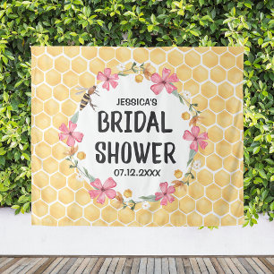 Bee Bridal Shower Backdrop Bride To Bee Custom Tapestry