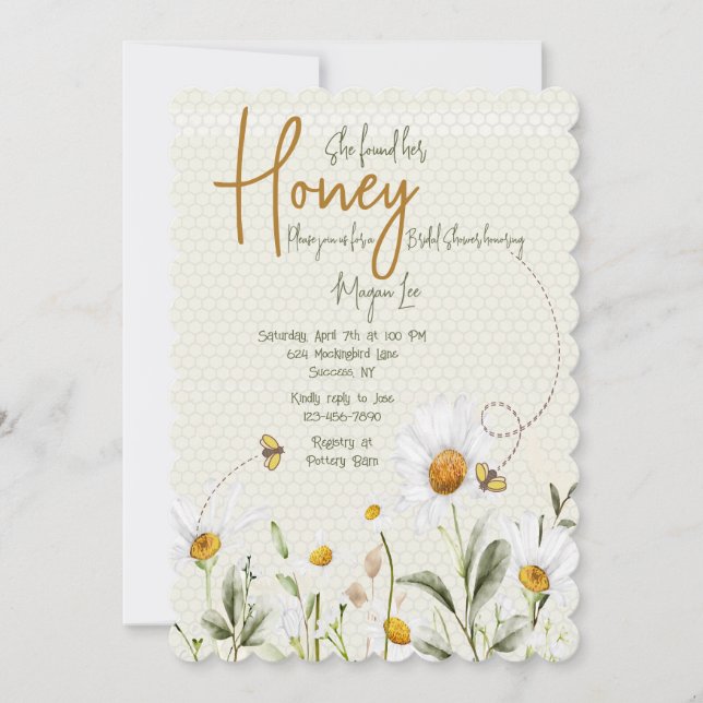 Bee Bridal Shower Invitation (Front)