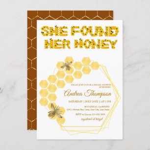 Bee Bridal Shower Invitation   She Found Her Honey