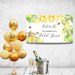 Bee Bridal Shower mum to bee yellow florals Banner