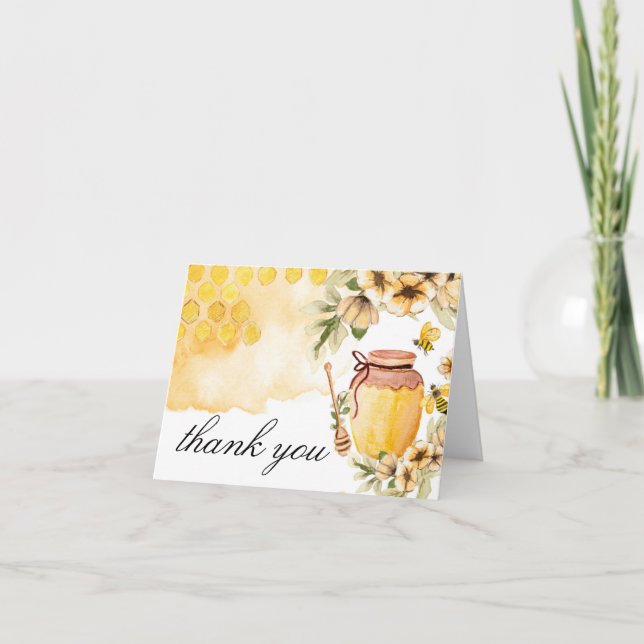 Bee Bridal Shower Thank You Card (Front)