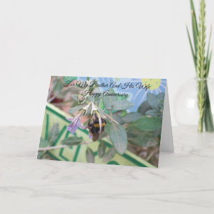 Bee Brother Wife Personalised Wedding Anniversary Card