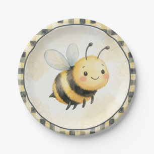Bee Bug Boy Baby Shower Paper Plate