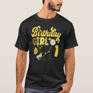 Bee Bumblebee Girl Birthday Hive Sweet 1st Party M T-Shirt