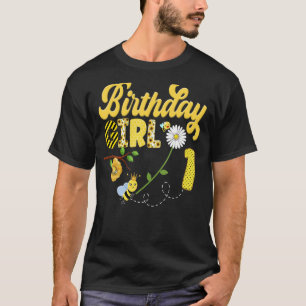 Bee Bumblebee Girl Birthday Hive Sweet 1st Party M T-Shirt
