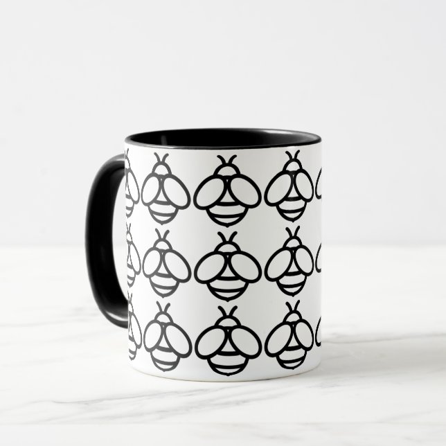 Bee bumblebee honey bee graph design image mug (Front Left)