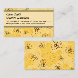 Bee Buzzing Honey Bees Cute  Business Card
