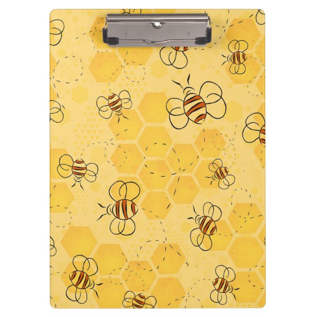 Bee Buzzing Honey Bees Cute  Clipboard (Front)