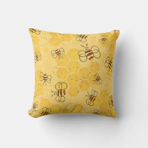 Bee Buzzing Honey Bees Cute  Cushion