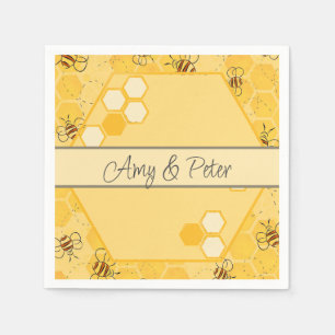 Bee Buzzing Honey Bees Cute  Napkin