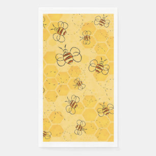 Bee Buzzing Honey Bees Cute  Napkin
