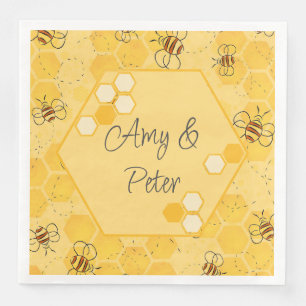 Bee Buzzing Honey Bees Cute  Napkin