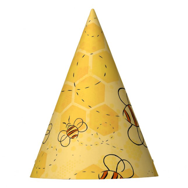 Bee Buzzing Honey Bees Cute  Party Hat (Front)