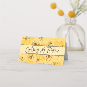 Bee Buzzing Honey Bees Cute  Place Card