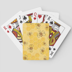 Bee Buzzing Honey Bees Cute Playing Cards