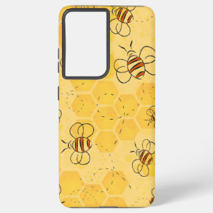 Bee Buzzing Honey Bees Cute  Samsung Galaxy Case
