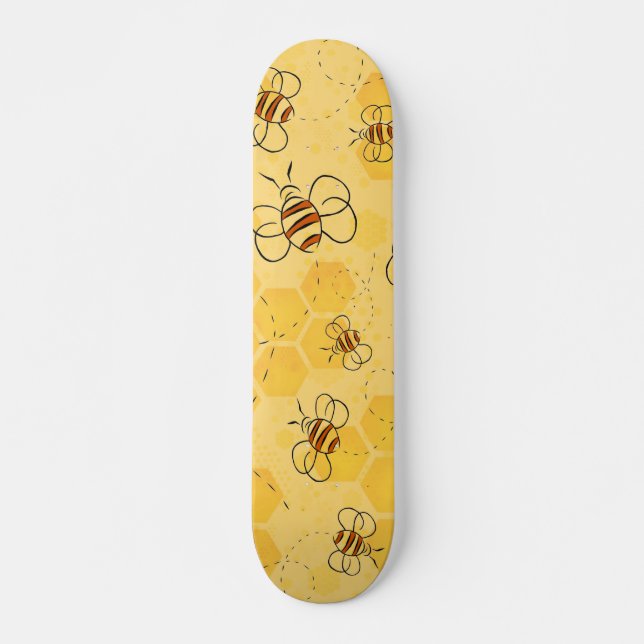 Bee Buzzing Honey Bees Cute  Skateboard (Front)