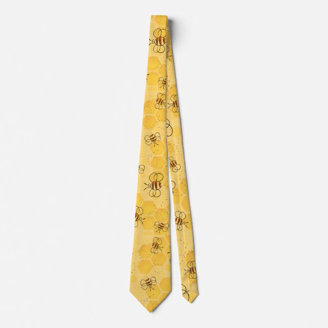Bee Buzzing Honey Bees Cute  Tie (Front)