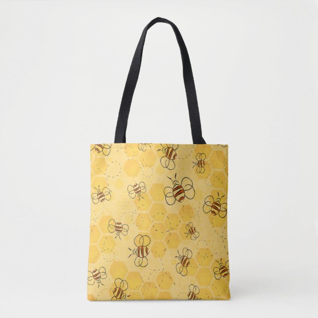 Bee Buzzing Honey Bees Cute  Tote Bag (Front)