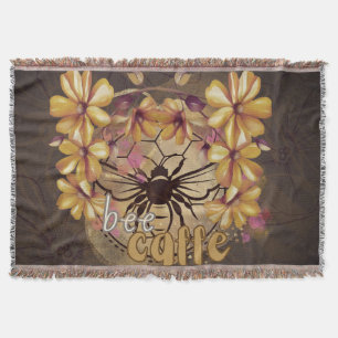Bee, caffe throw blanket