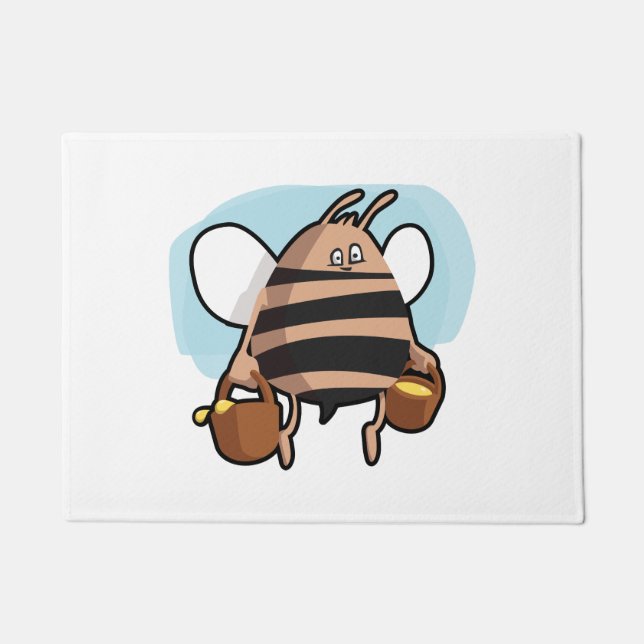 Bee cartoon doormat (Front)