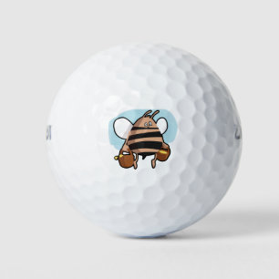 Bee cartoon golf balls