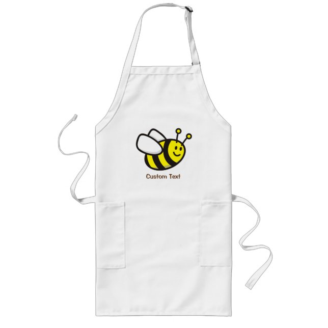 Bee cartoon long apron (Front)